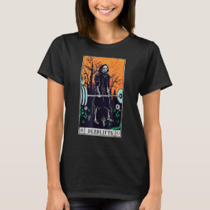 Funny Tarot Card Deadlifts Gym Workout Occult Read T Shirt