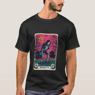 Funny Tarot Card Deadlifts Gym Workout Occult Read T Shirt