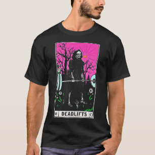 Funny Tarot Card Deadlifts Gym Workout Occult Read T Shirt