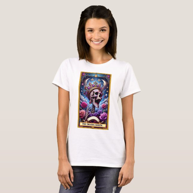 Funny Tarot Card/Drama Queen T Shirt (Hel framsida)