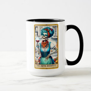 Funny Tarot Card/Drunk Housefru Mugg
