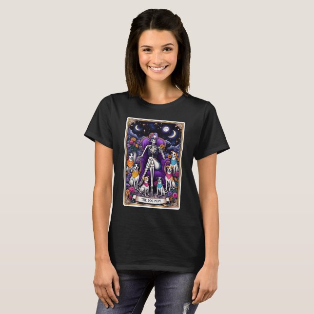 Funny Tarot Card/Hund T Shirt (Hel framsida)