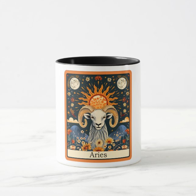 Funny Tarot Card/Zodiac/Aries Mugg (Center)