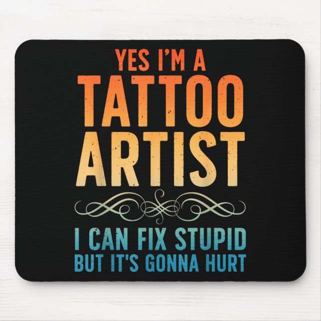 Funny Tattoo Artist Art For Men Women Tattooer Tat Musmatta (Framsidan)
