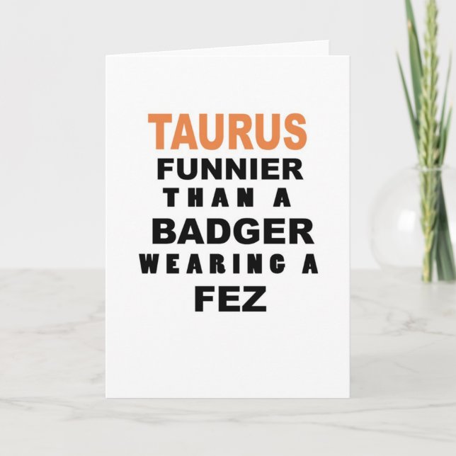 Funny Taurus-födelsedagskort Kort (Framsida)