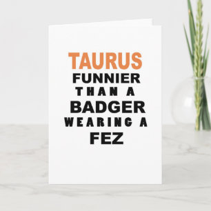 Funny Taurus-födelsedagskort Kort