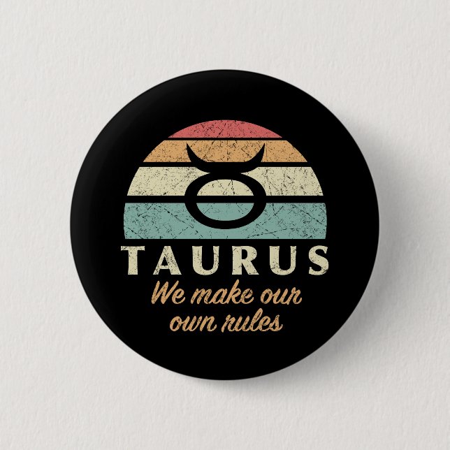 Funny Taurus Zodiac Regler Knapp (Framsida)