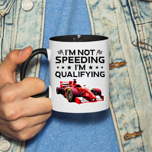 Funny Tävla Älskare presenterar Formel 1-drivrutin Mugg