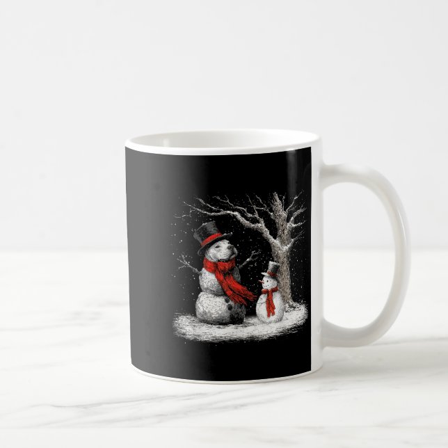 Funny Tbull Dog In The Snow Tree Christmas Winter  Kaffemugg (Höger)