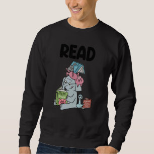 Funny Teacher Bibliotek Read Bok Klubb Piggie Elep Lång Ärmad Tröja