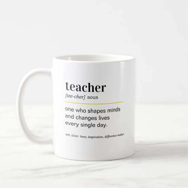 Funny Teacher Definition Gift Kaffemugg (Vänster)