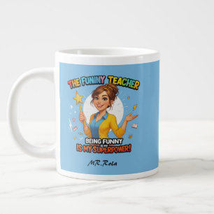 Funny Teacher Mugg - Anpassat namn Jumbo Mugg