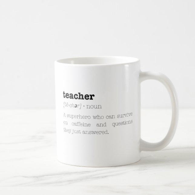 Funny Teacher Mugg Definition Mugg (Höger)