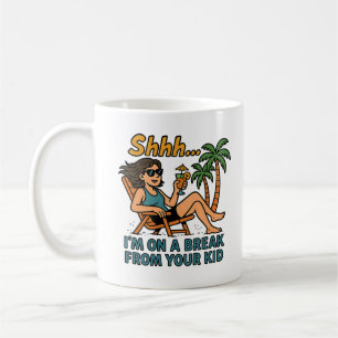 Funny Teacher Vacation Kaffemugg