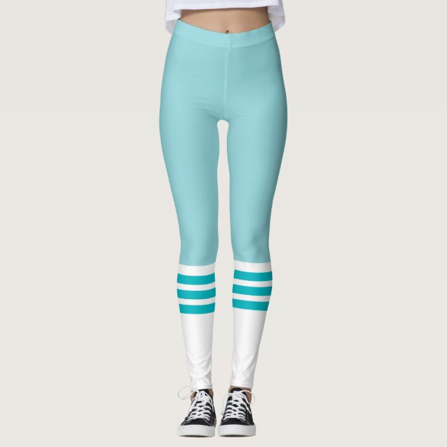 Funny Teal Team Tube Sock Leggings (Framsida)