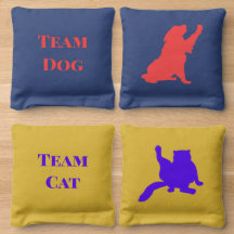 Funny Team Cat mot Team Hund