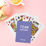 Funny Team Fantastisk Lila Personlig Namn Casinokort<br><div class="desc">Lustigt Team Fantastisk Lila Personlig Namn Spelkort innehåller texten "Team Fantastisk" med personlig namn nedan på en lila bakgrund. Anpassa genom att redigera texten i textrutan. Designad för dig ©Evco Studio www.zazzle.com/store/evcostudio</div>