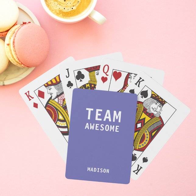 Funny Team Fantastisk Lila Personlig Namn Casinokort (Skapare uppladdad)