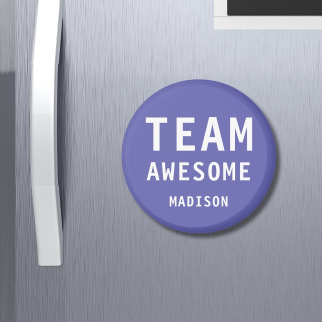 Funny Team Fantastisk Lila Personlig Namn Magnet (Skapare uppladdad)