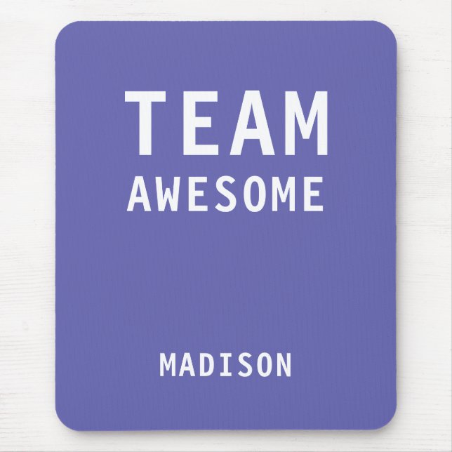 Funny Team Fantastisk Lila Personlig Namn Musmatta (Framsidan)