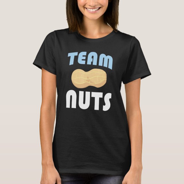 Funny Team Nuts Baby Boy Gender Reveal Announcemen T Shirt (Framsida)
