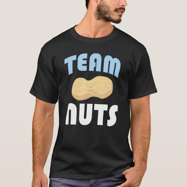 Funny Team Nuts Baby Boy Gender Reveal Announcemen T Shirt (Framsida)