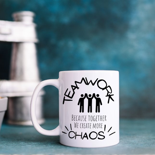 Funny Teamwork Chaos Kaffemugg (Skapare uppladdad)