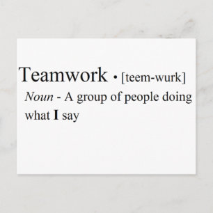 Funny Teamwork Products Vykort