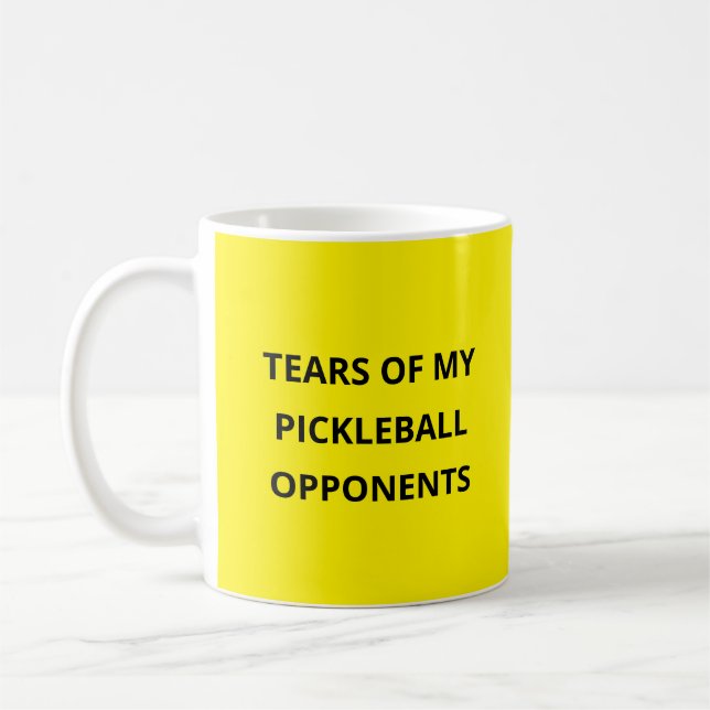 Funny Tears of my Pickleball Opponents Typography  Kaffemugg (Vänster)