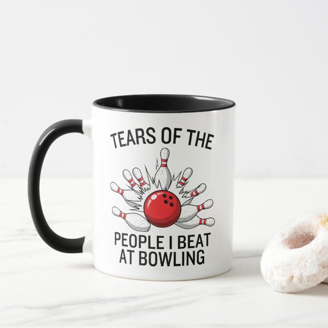Funny Tears Of The People I Beat At Bowling Mugg (Med munk)