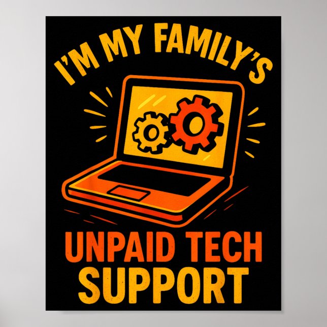 Funny Tech Guy Suprt Computer Geek Nerd Engineer G Poster (Framsidan)
