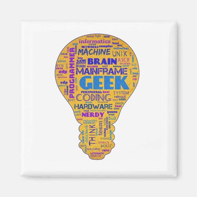 Funny Tech Humor Geek - Coders Gift Magnet (Framsidan)