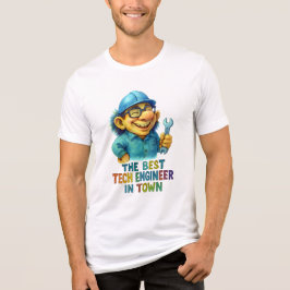 Funny Tech Ingenjör Troll - Bästa Ingenjör i Town T Shirt