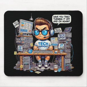 Funny Tech Support-Tecknad Musmatta