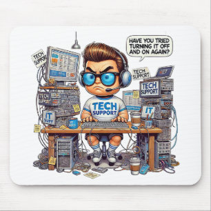 Funny Tech Support-Tecknad Musmatta