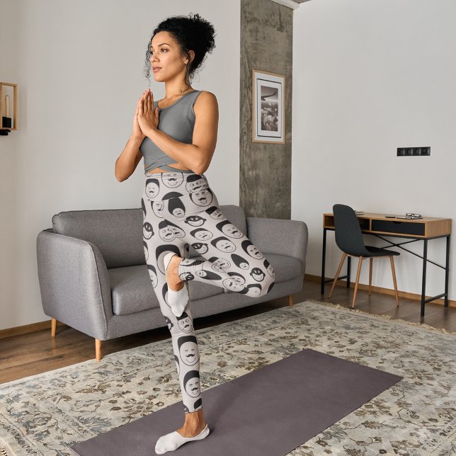 Funny Tecknad Ansikte Leggings (Skapare uppladdad)