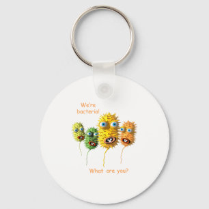 Funny Tecknad Bacteria Nyckelring