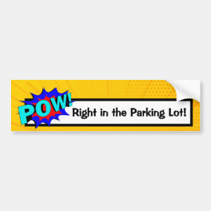 Funny tecknad bok stil BOOM coola Bumper Sticker Bildekal