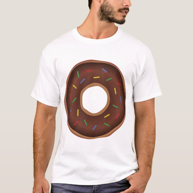 Funny Tecknad Brown Donut Tee Shirt (Framsida)