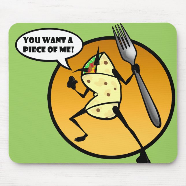 FUNNY TECKNAD BURRITO MOUSE PAD MUSMATTA (Framsidan)