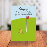 Funny Tecknad Cat Golf Joke Birthday Kort<br><div class="desc">👉 ett leende på en ansikte med den här roliga katten som spelar golffödelsekort! #zazzlemade - klicka bara för att anpassa den här designen 🔥 Mina löften - den här designen har ett unikt hand plockade inslag (ritat mig!) - det är designat med dig i åtanke 🙏 Tack för att...</div>