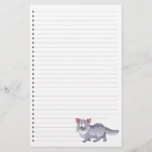 Funny Tecknad Cat Led Pet Stationery Brevpapper