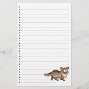 Funny Tecknad Cat Led Pet Stationery Brevpapper