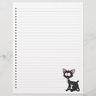 Funny Tecknad Cat Lintet Letterhead