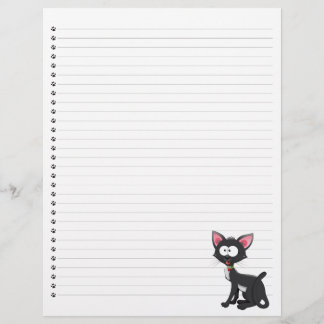 Funny Tecknad Cat Lintet Letterhead