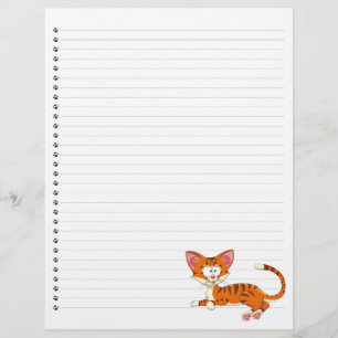 Funny Tecknad Cat Lintet Letterhead