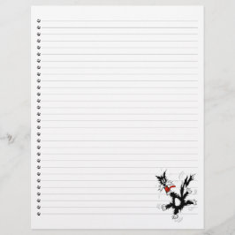 Funny Tecknad Cat Lintet Letterhead
