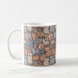 Funny Tecknad Cats Kaffemugg