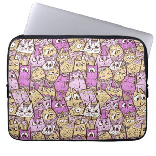 Funny Tecknad Cats Laptop Fodral