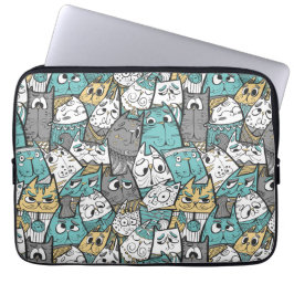 Funny Tecknad Cats Laptop Fodral